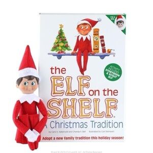 NWT The Elf on The Shelf, Boy, Brown Hair Blue Eyes + Book